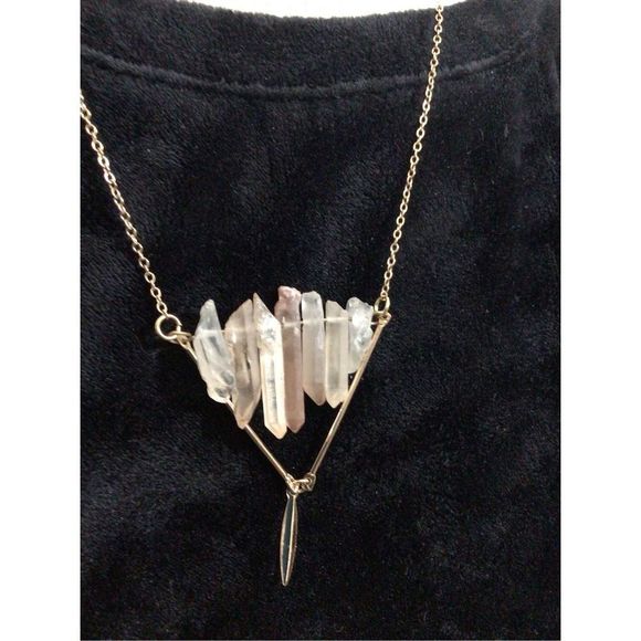 NWT Hey Doll Quartz Crystals Gold Necklace Chakra Reiki 22” Adjustable Length 🌸 - Picture 2 of 11